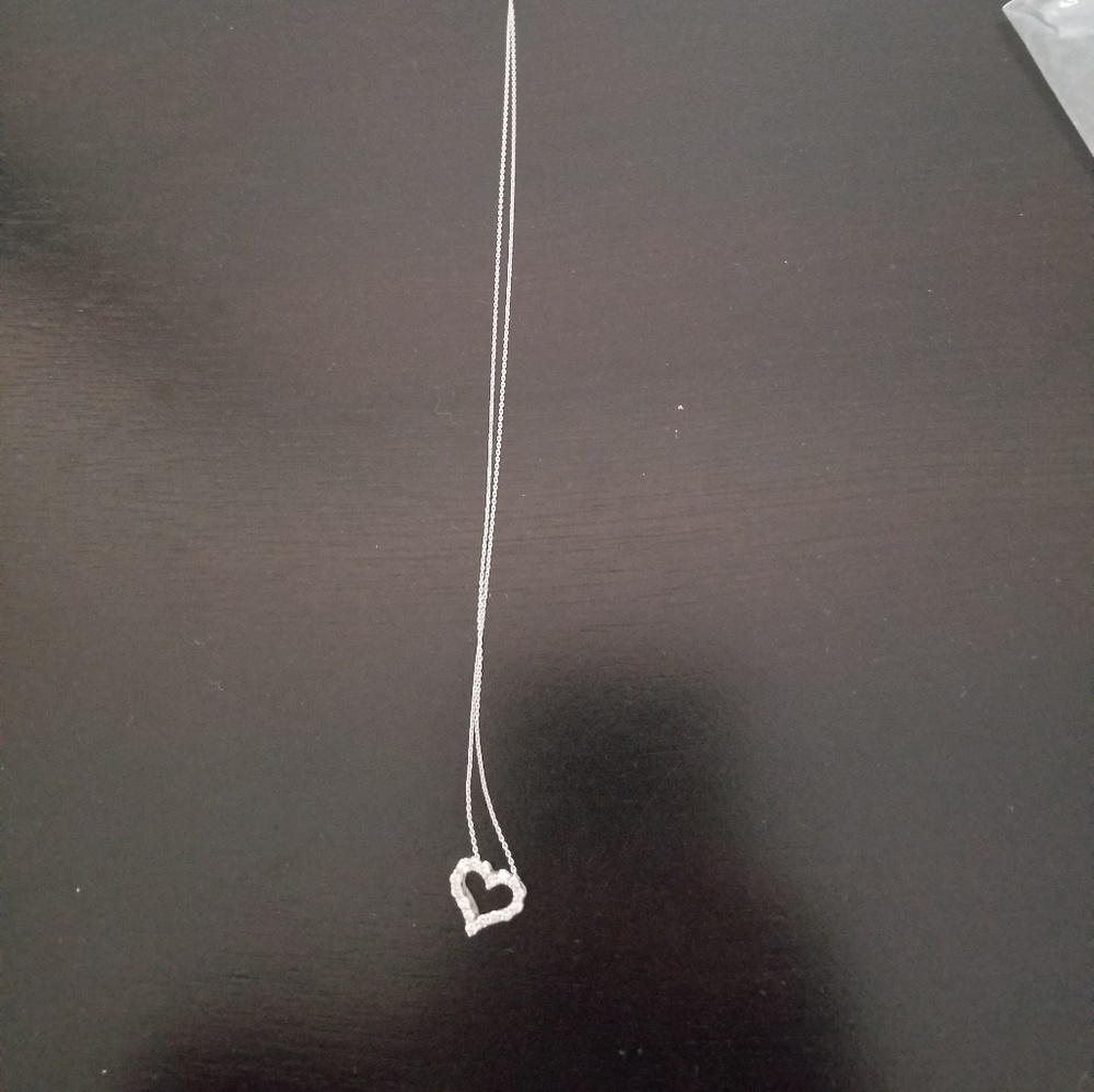 Heart shaped diamond necklace